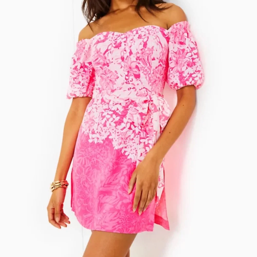Lilly Pulitzer Winola Off-The-Shoulder Romper size 12 BNWT - Picture 1 of 7